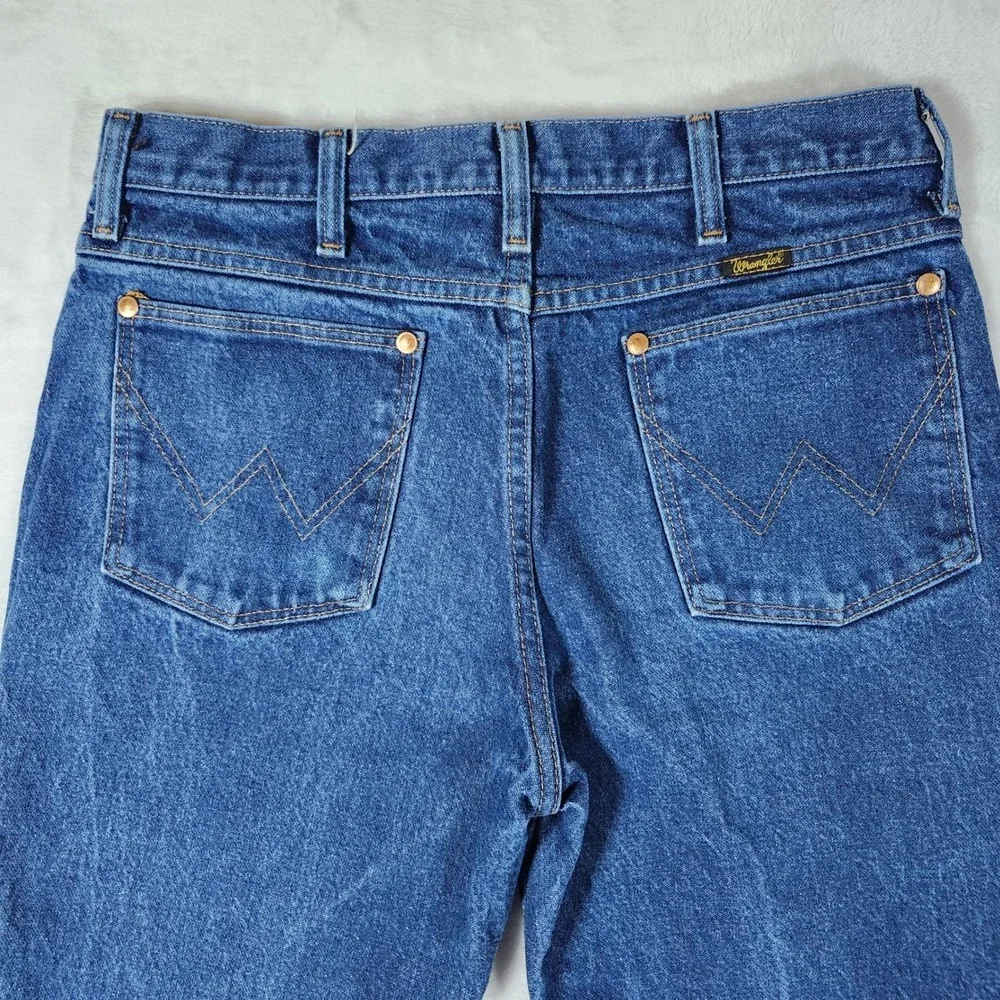 Wrangler Jeans Men 33x31 Dark Wash Excellent Cowboy Cut 936DEN Slim Fit USA Made